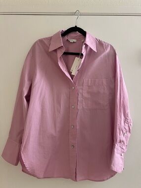 Vince Men's Light Pink Casual Button-Down Shirt